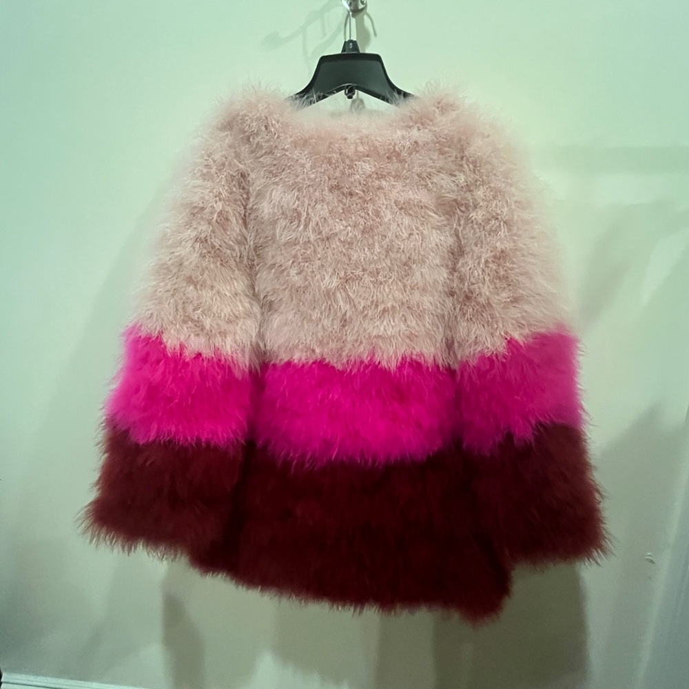 Lisa Perry Blush Feathered Vest - Picture 4 of 10
